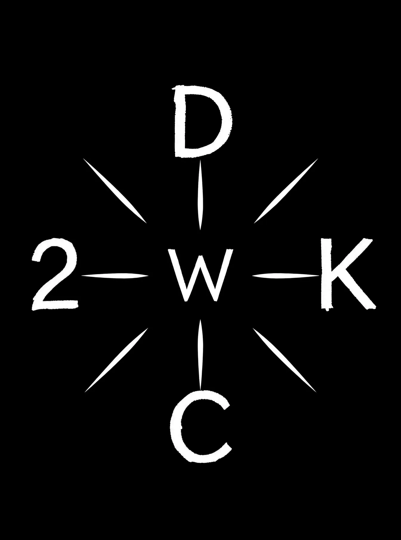 WC2K compass emblem — small W at the centre with D, K, C and 2 at the compass points
